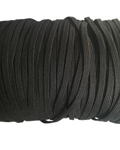 Eloja® Hochwertiges, flaches Schnürband aus 100% reiner Baumwolle zum Schnüren von Korsetts und Corsagen! Meterware 5 mm Breit Schwarz / Black